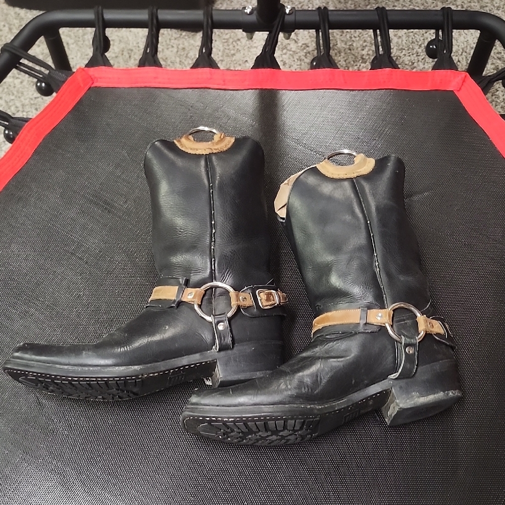 Leather Boots Size 14 No Liners Imperfection On Toe Noted In Pics. Mens #10